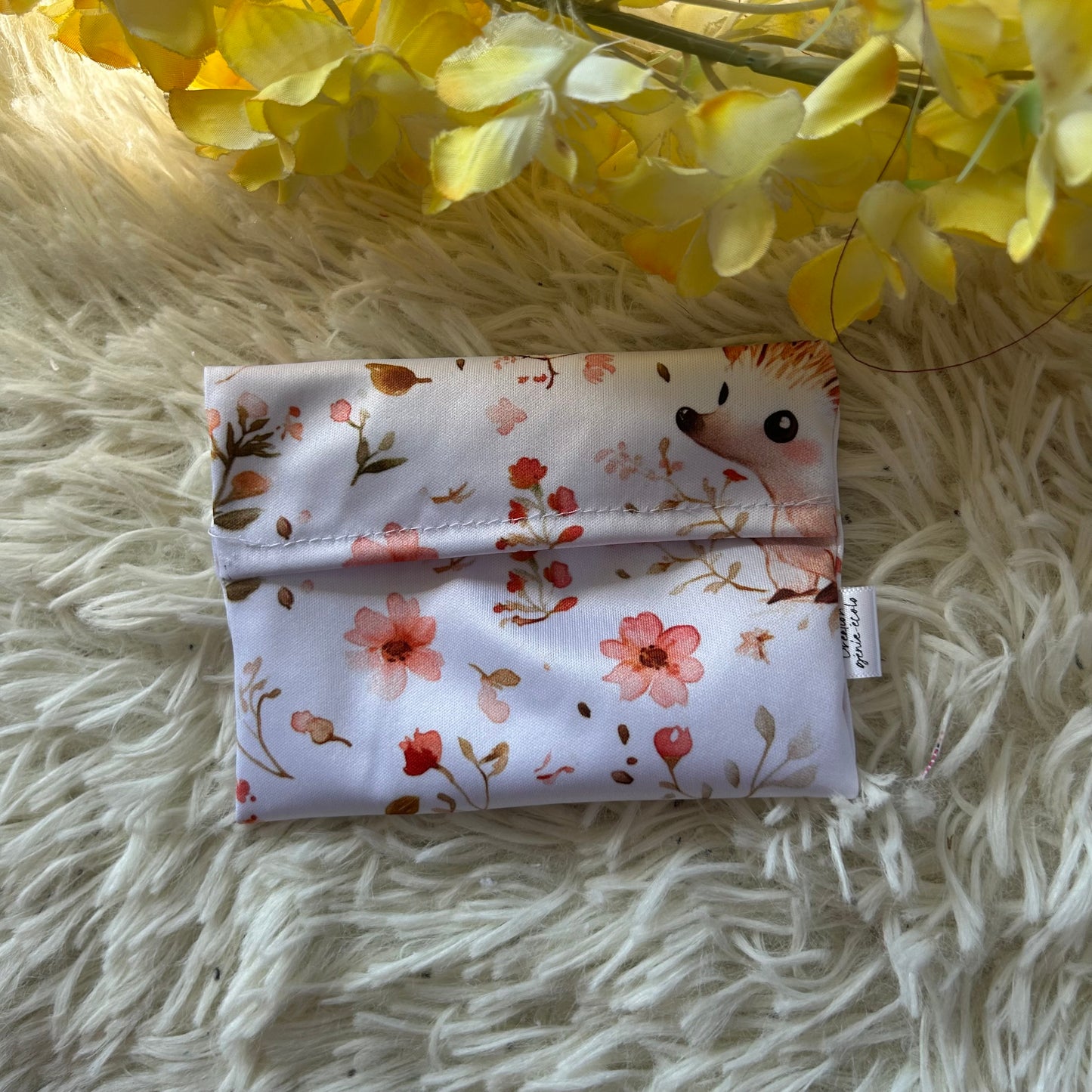 Pochette pour serviette herisson