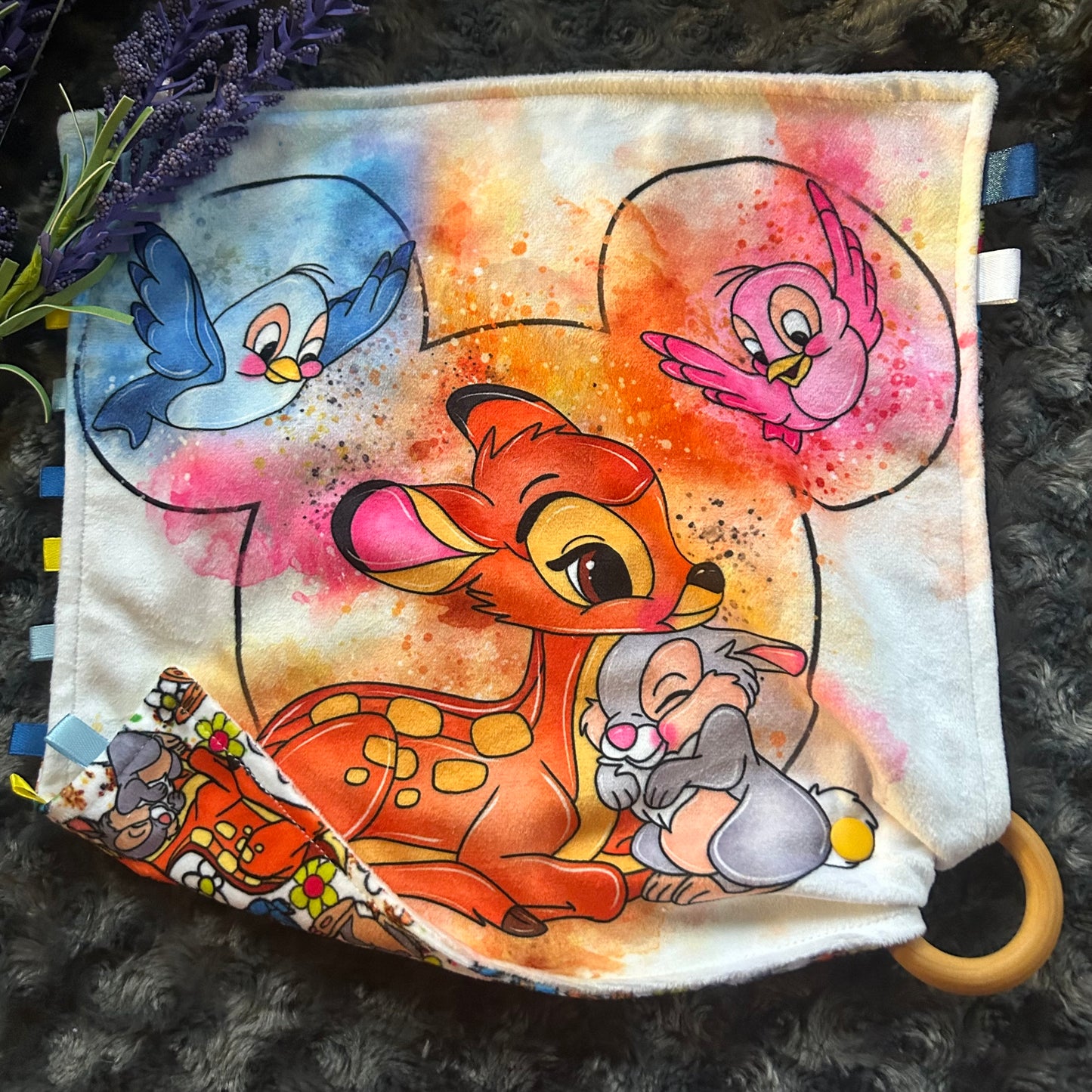 Doudou étiquette cerf