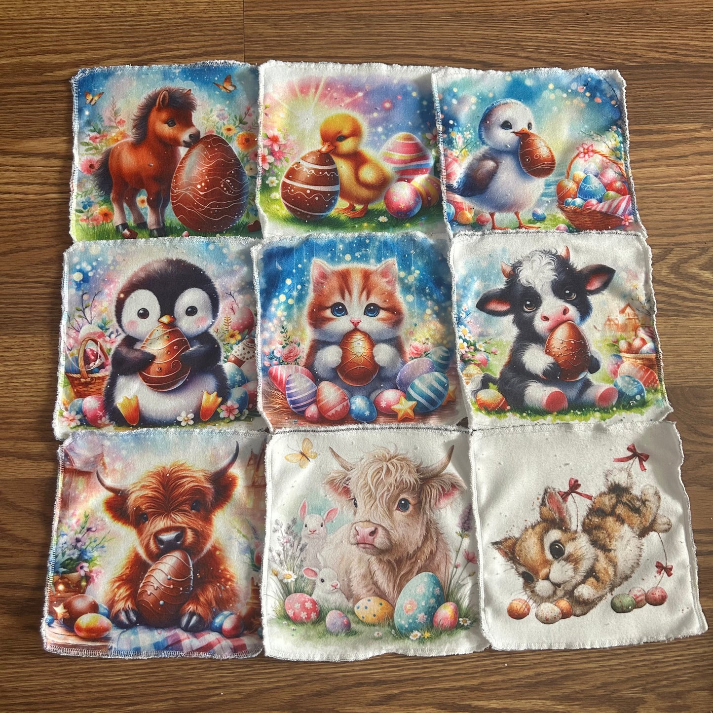 Débarbouillette animaux Pâques