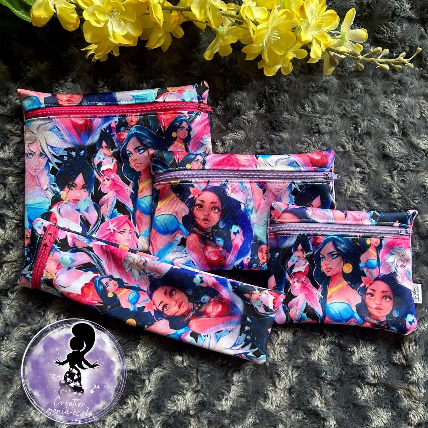 Kit sac à sandwich/collation/ustencile princesse m