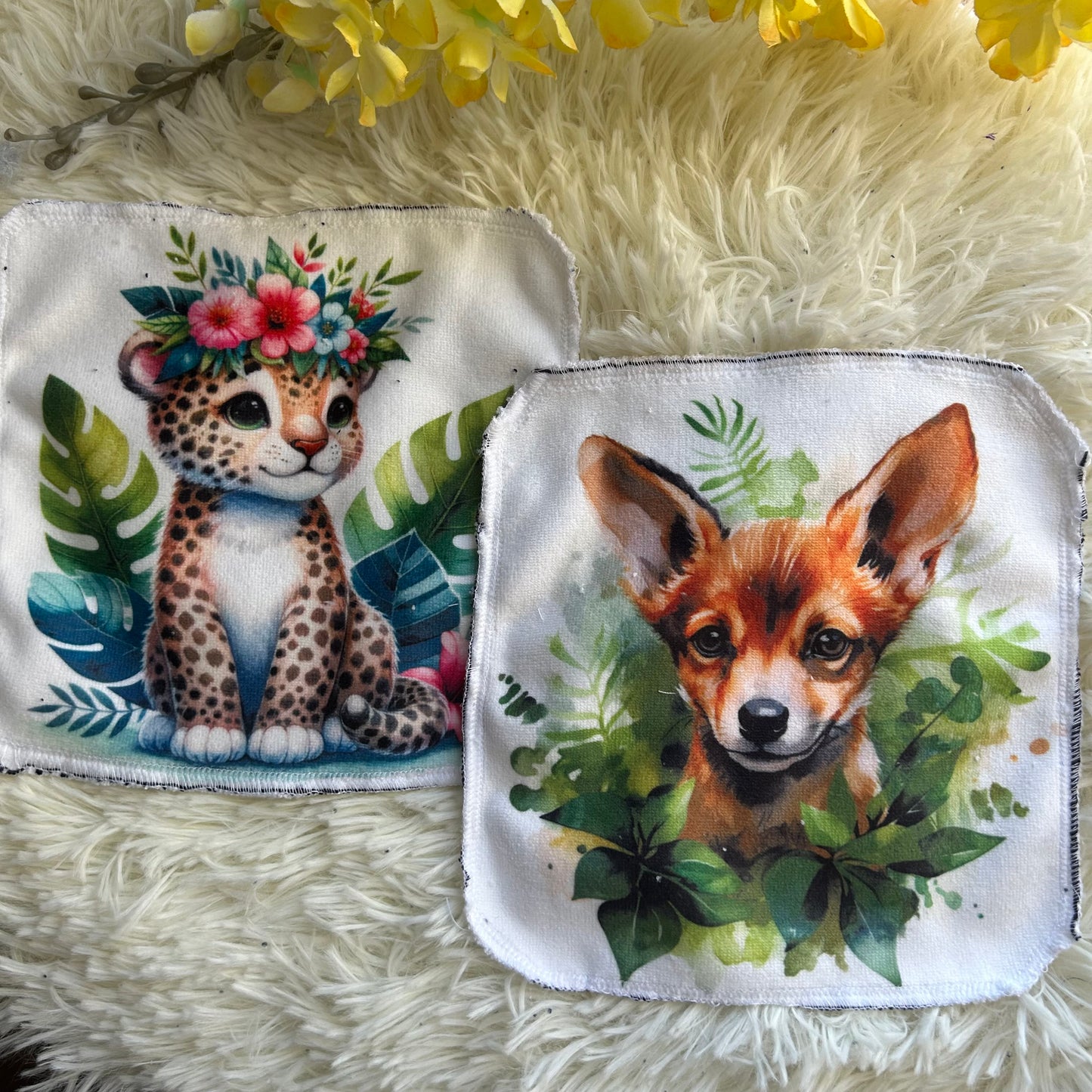 Débarbouillette animaux