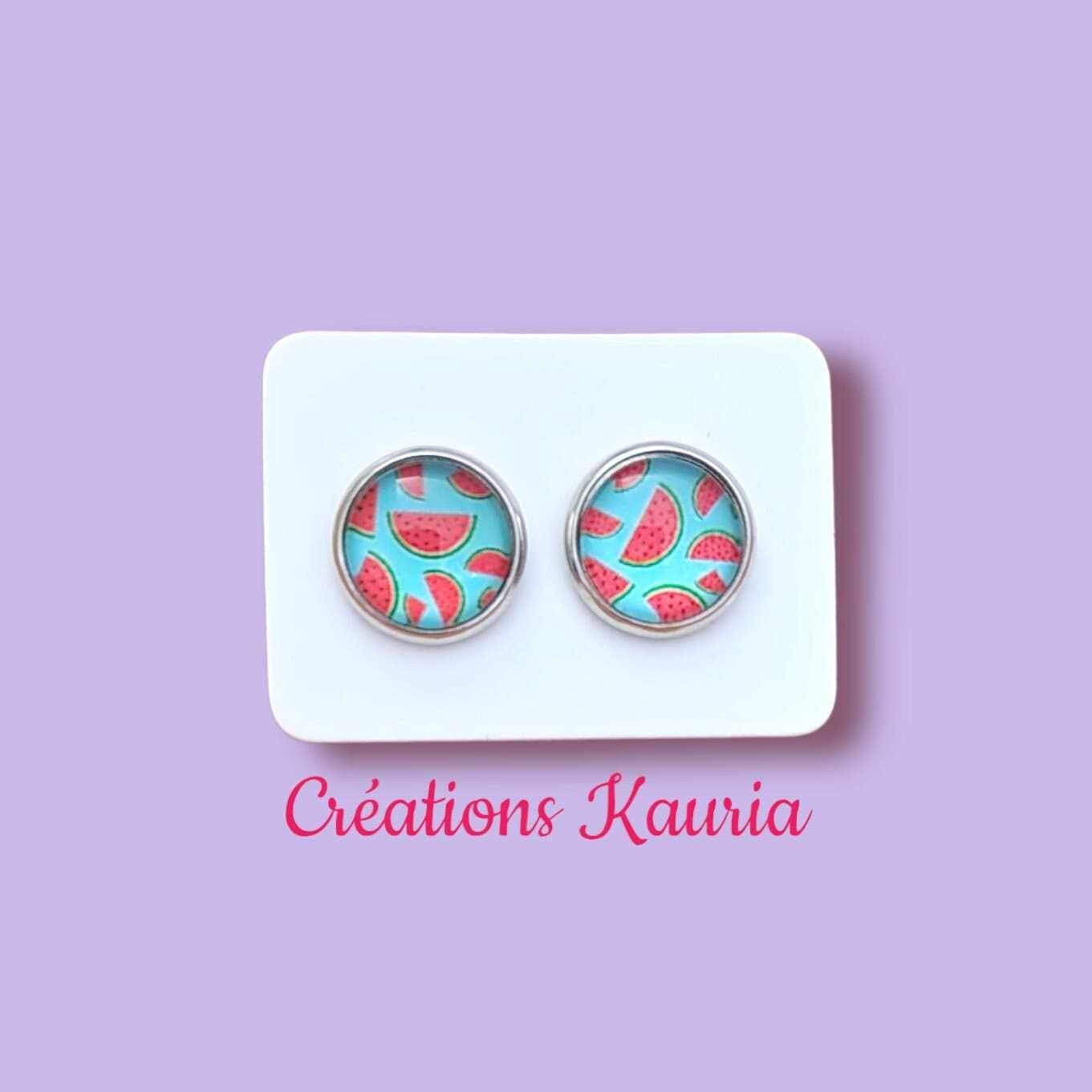Boucle d’oreille melon kauria
