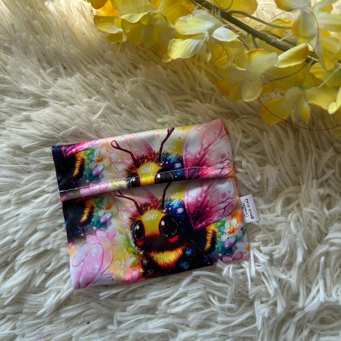 Pochette pour serviette abeille