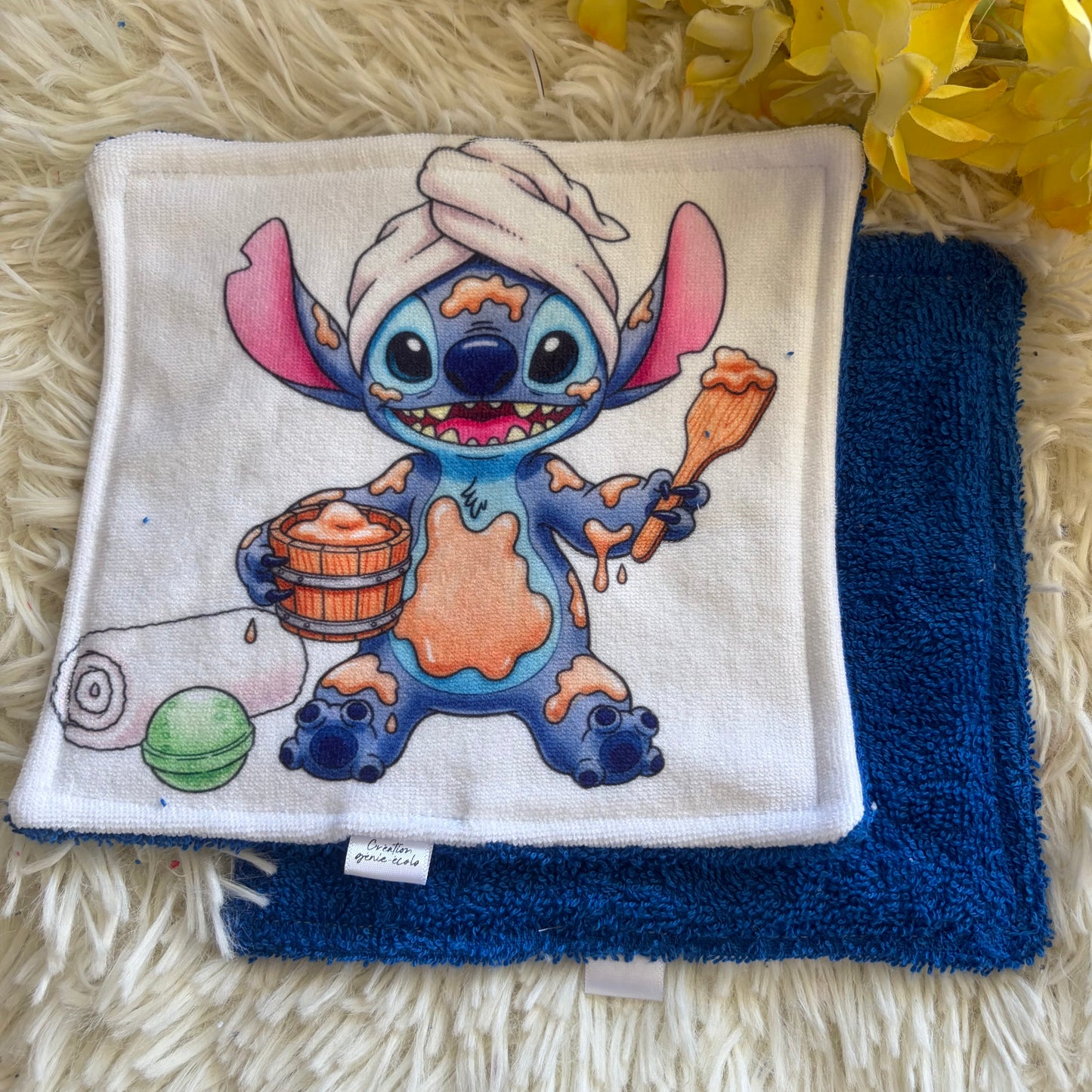 Débarbouillette premium extraterrestre bleu spa