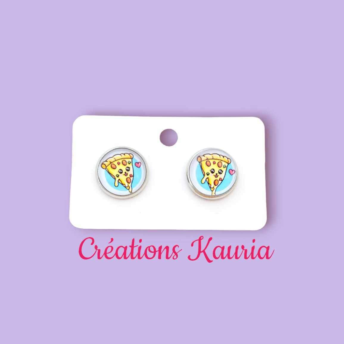 Boucle d’oreille pizza kauria