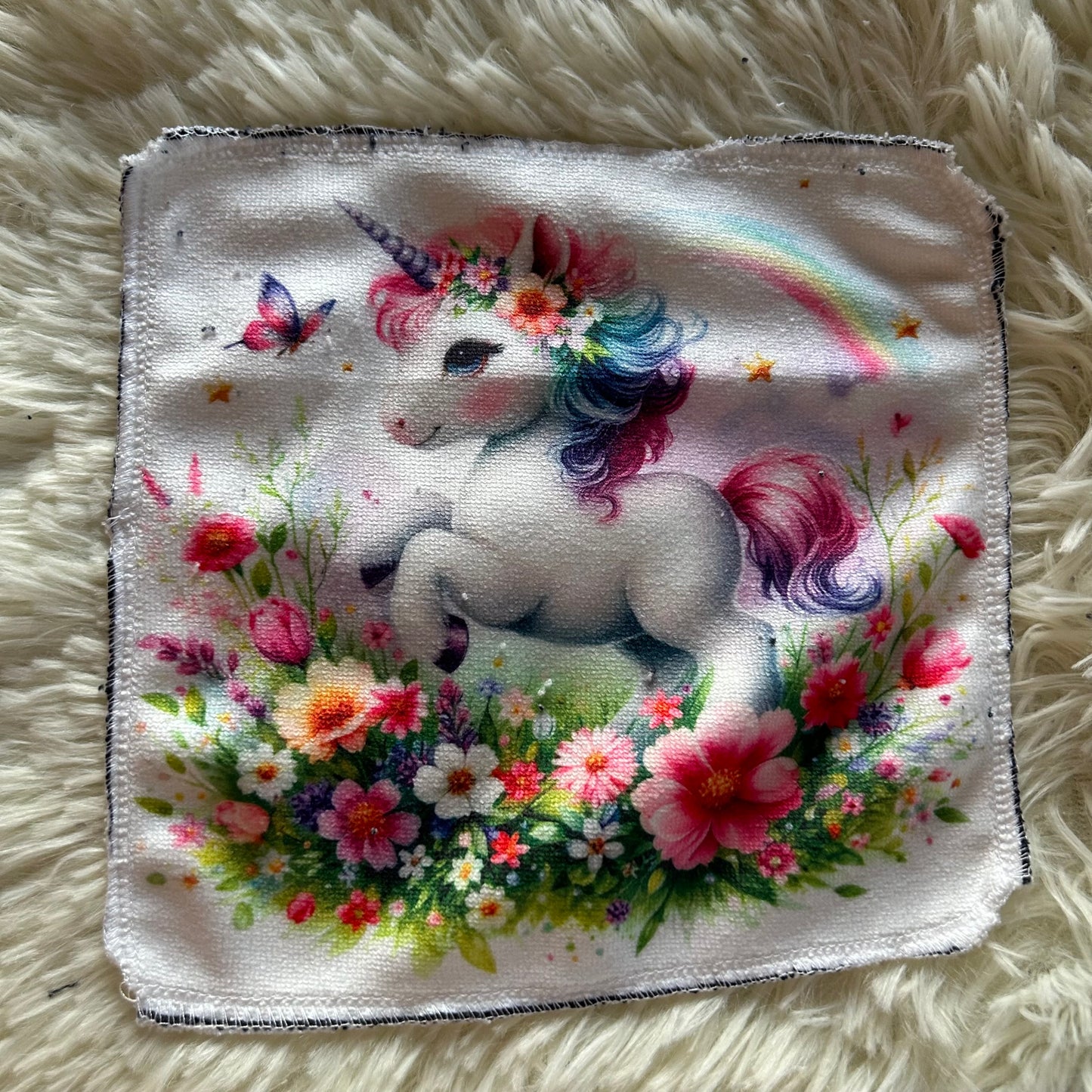 Débarbouillette licorne