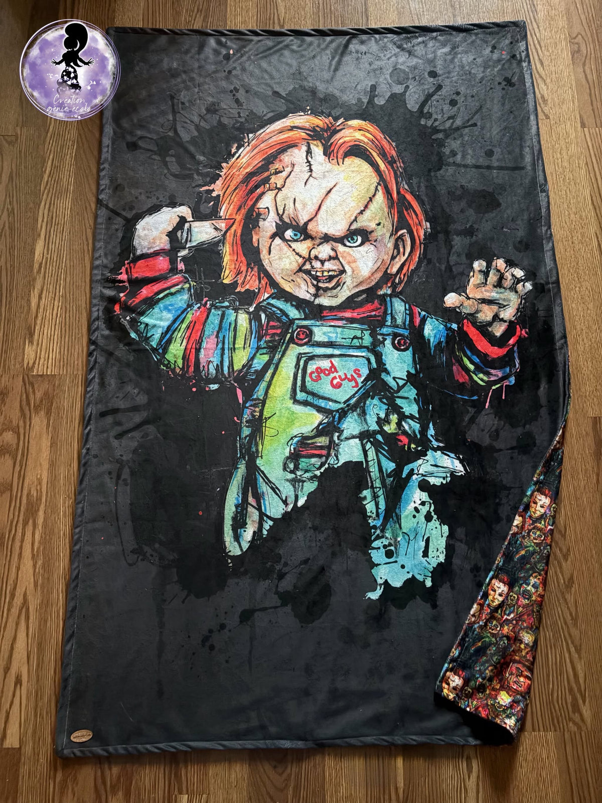 Doudou 40x60 monstre chucky