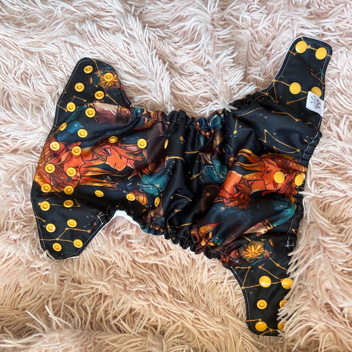 Couche lavable personnage