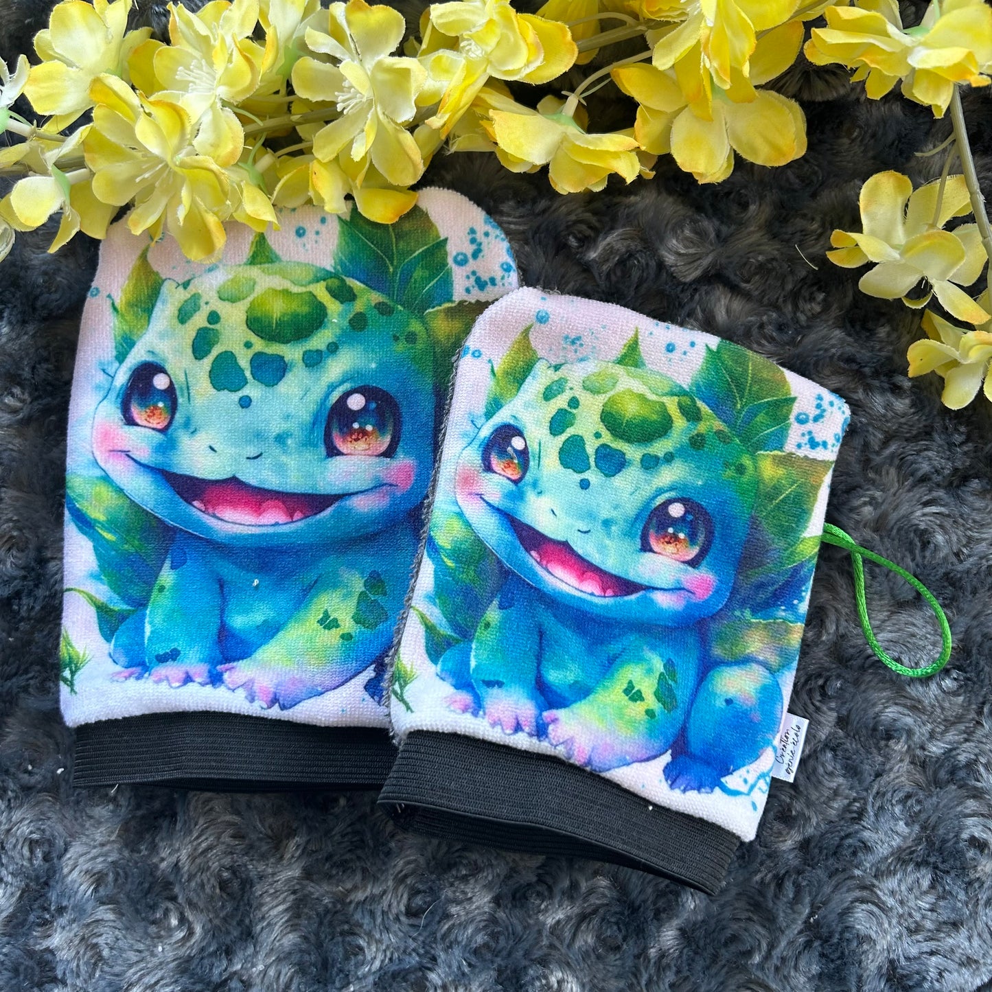 Mitaine de bain monstre