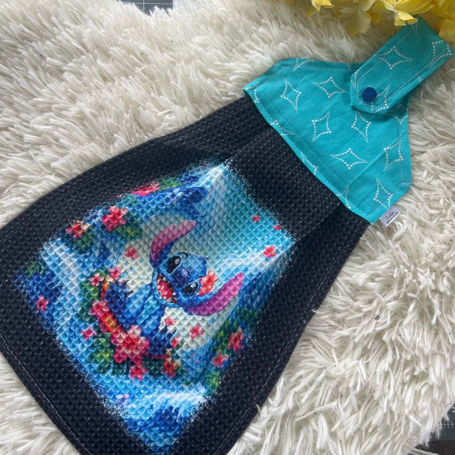 Serviette de four extraterrestre bleu
