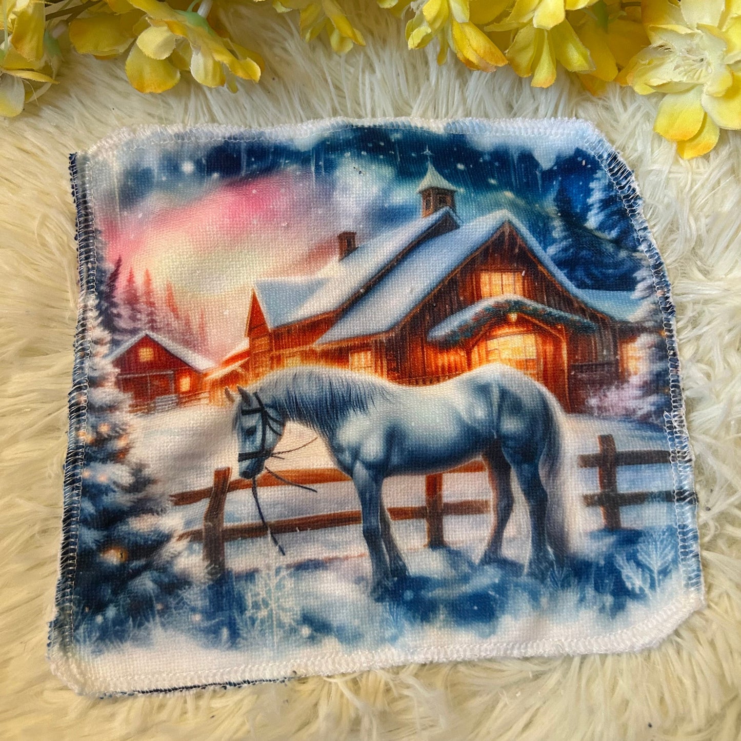 Débarbouillette cheval hivers