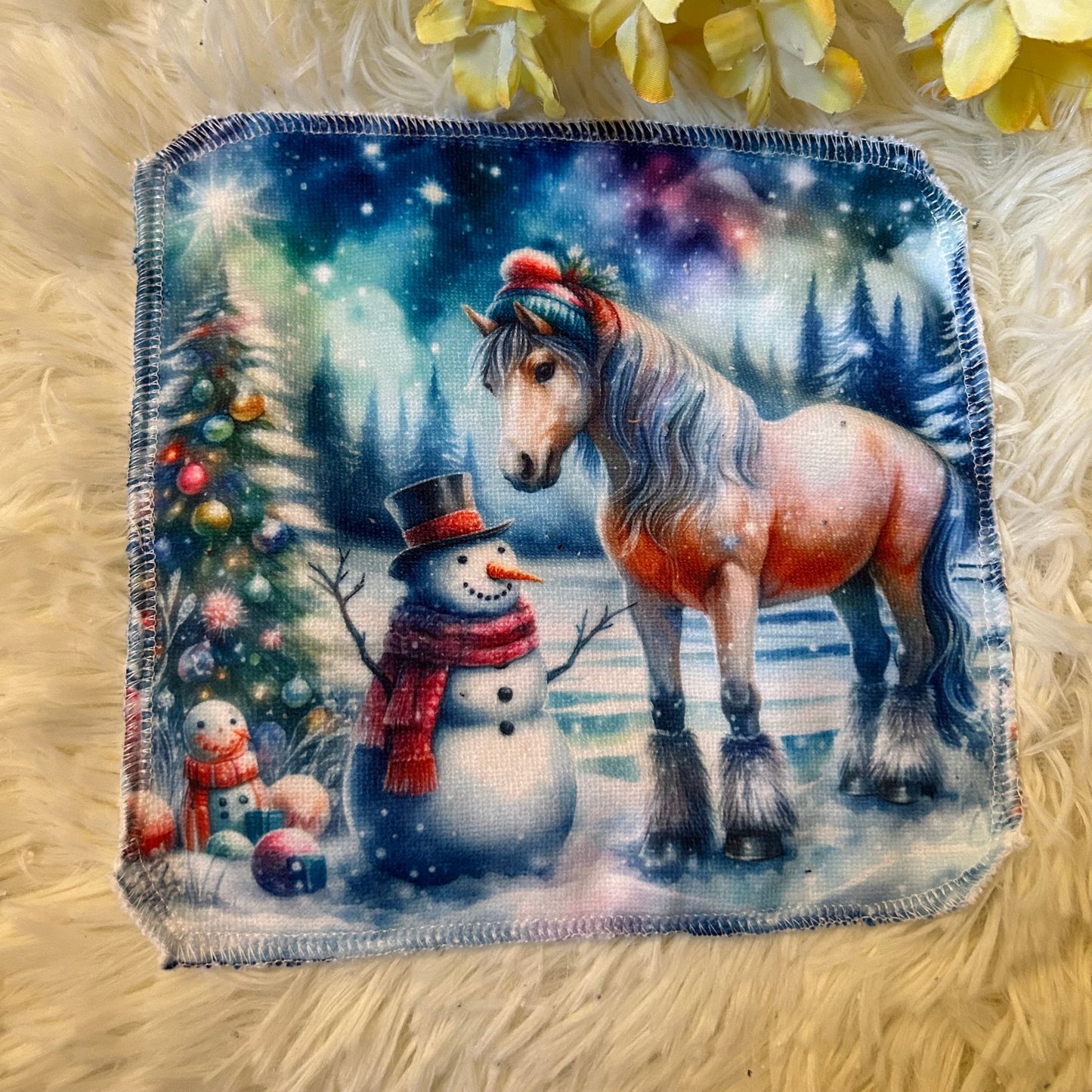 Débarbouillette cheval hivers
