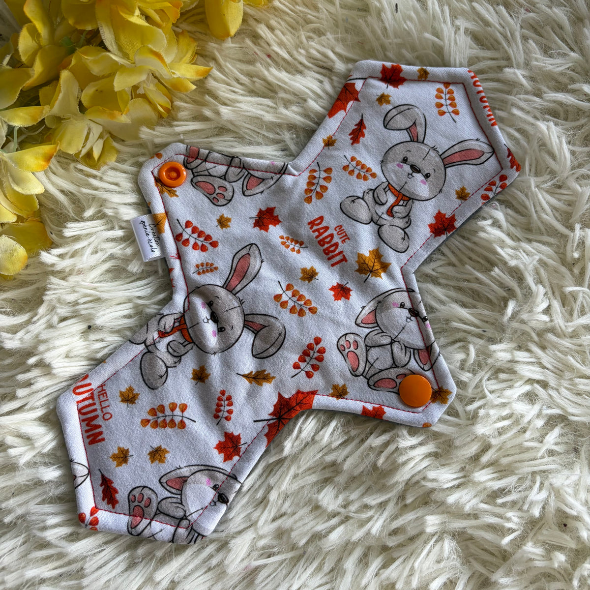 Serviette hygiénique 9” modéré lapin automne
