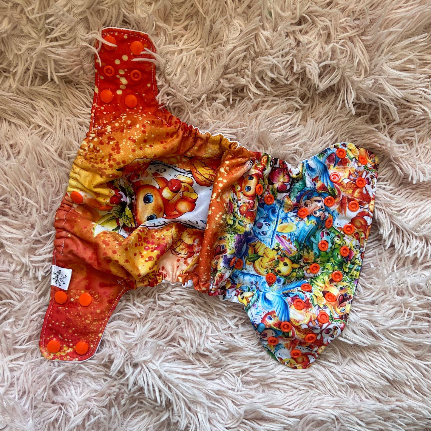 Couche lavable personnage