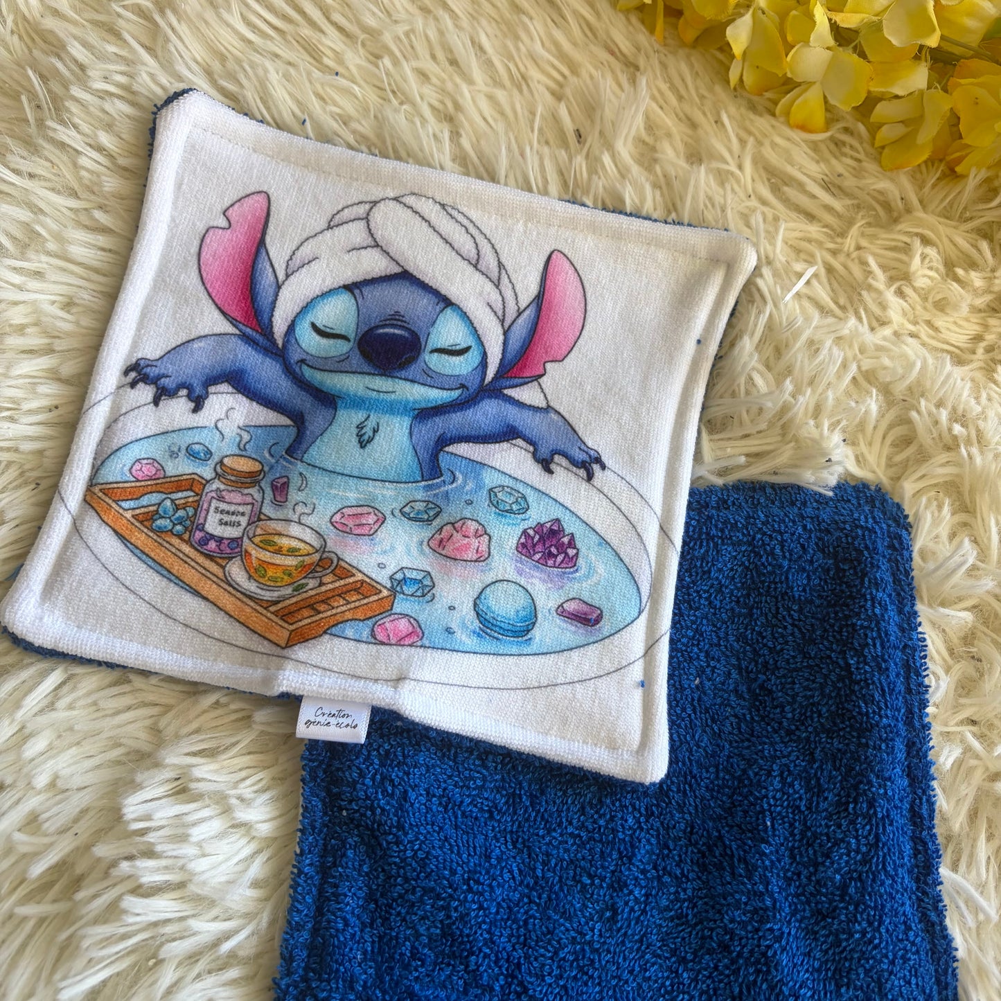 Débarbouillette premium extraterrestre bleu spa