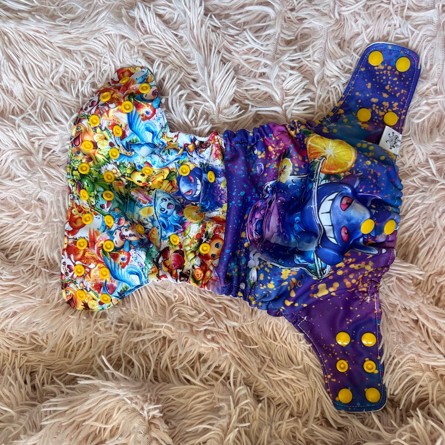 Couche lavable personnage