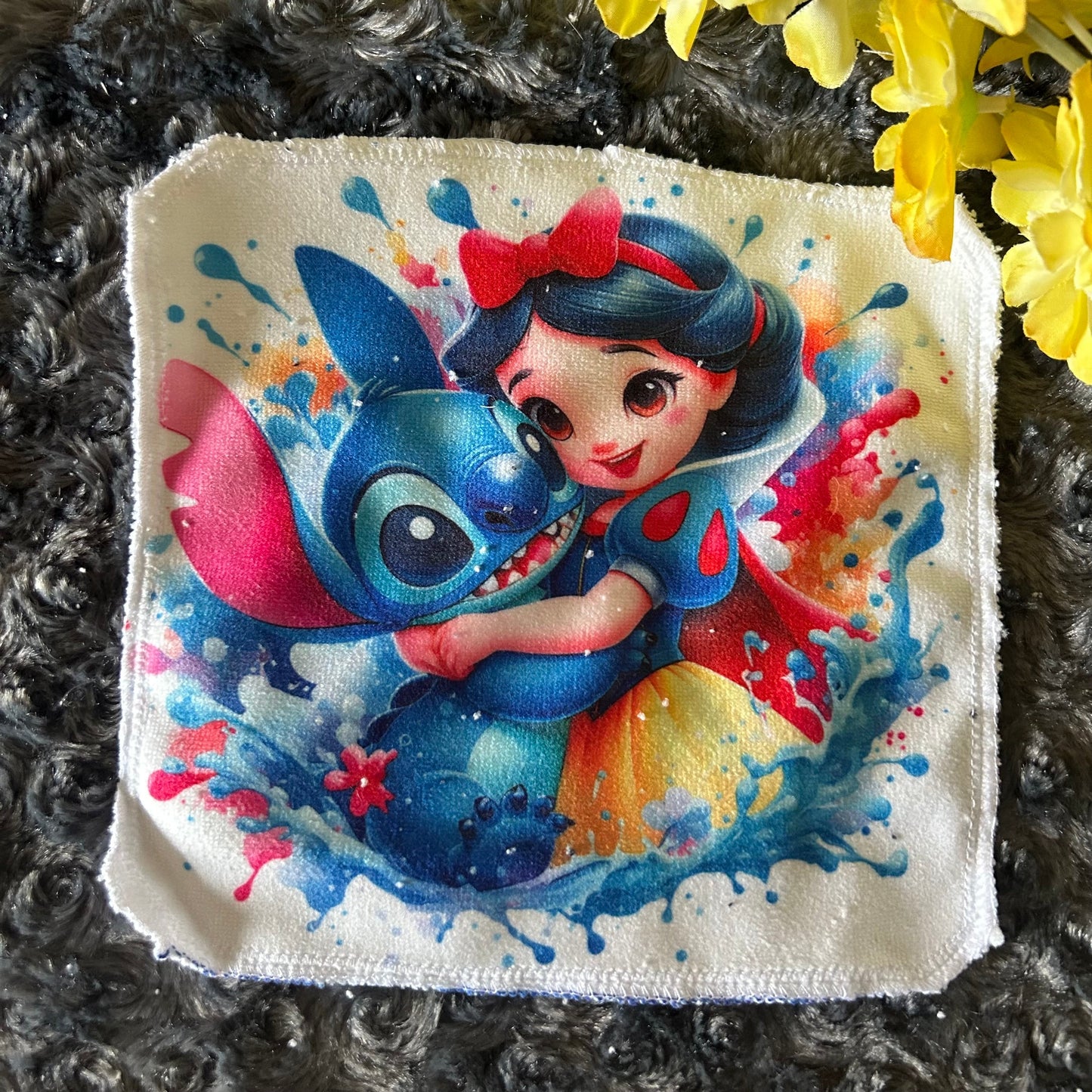 Débarbouillette princesse extraterrestre bleu
