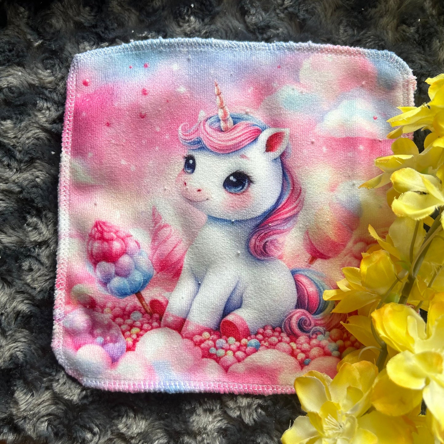 Débarbouillette licorne