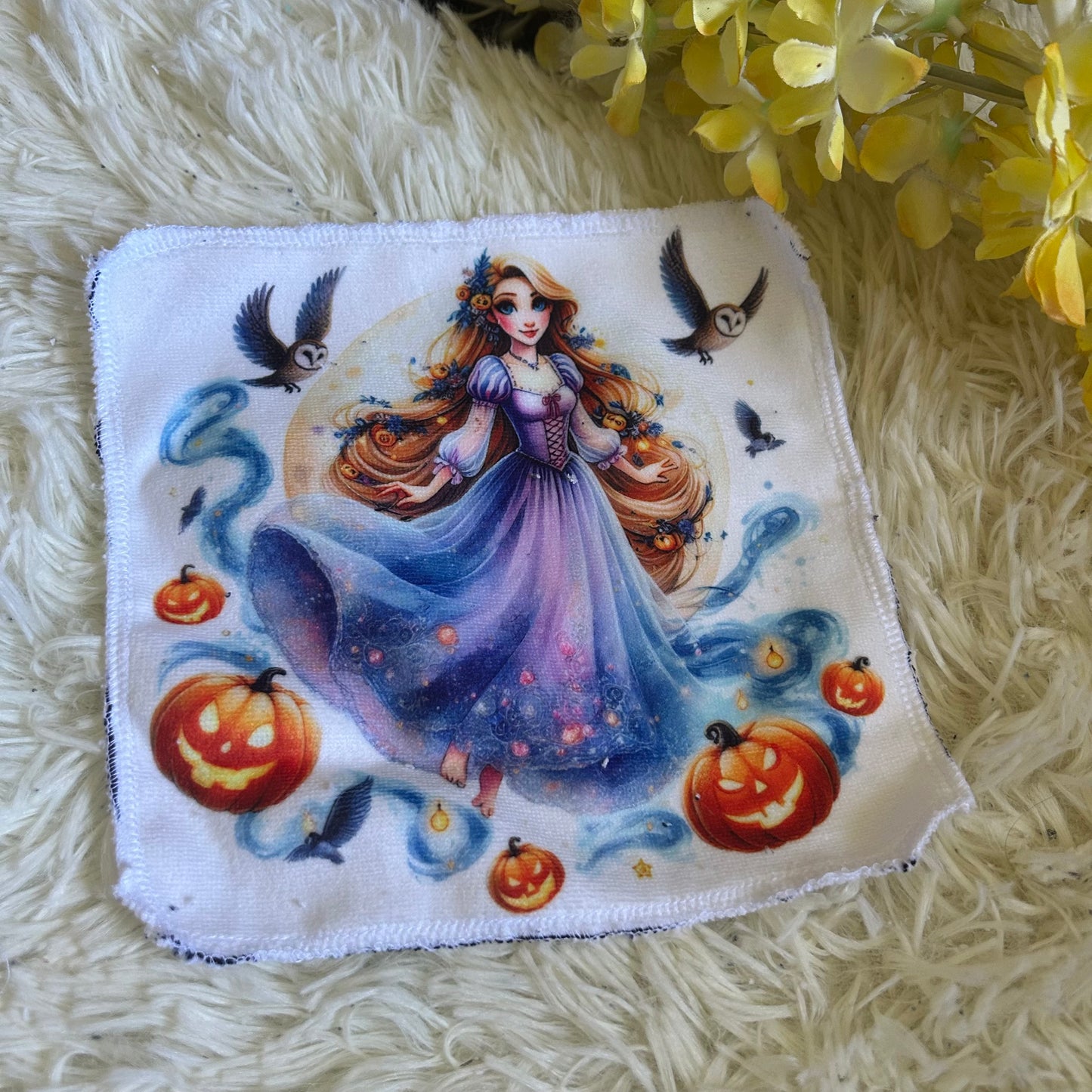Débarbouillette princesse Halloween