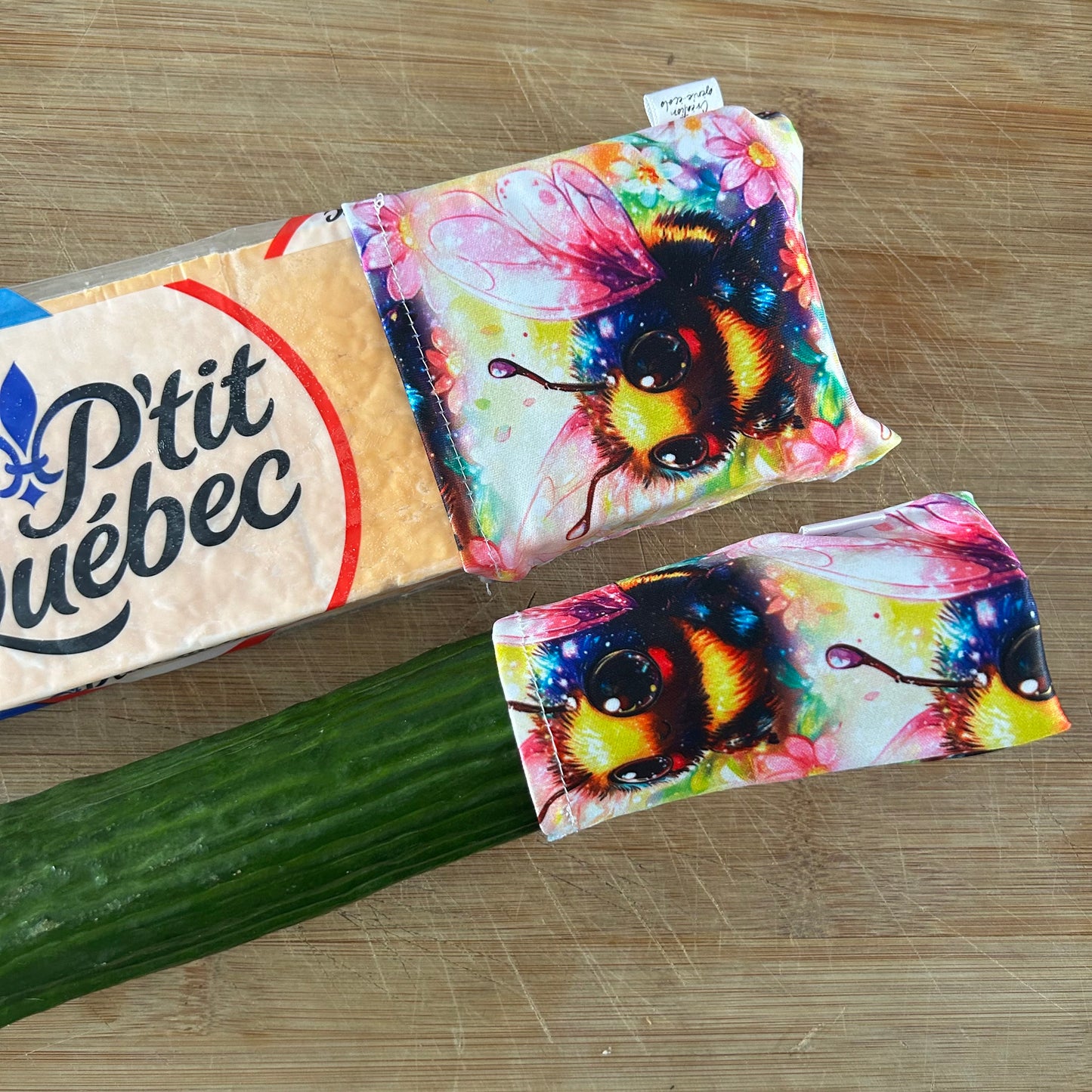 Bout de concombre/fromage abeille