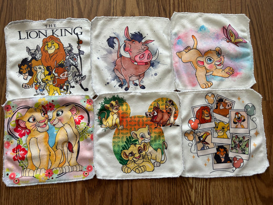 Débarbouillette personnage roi lion