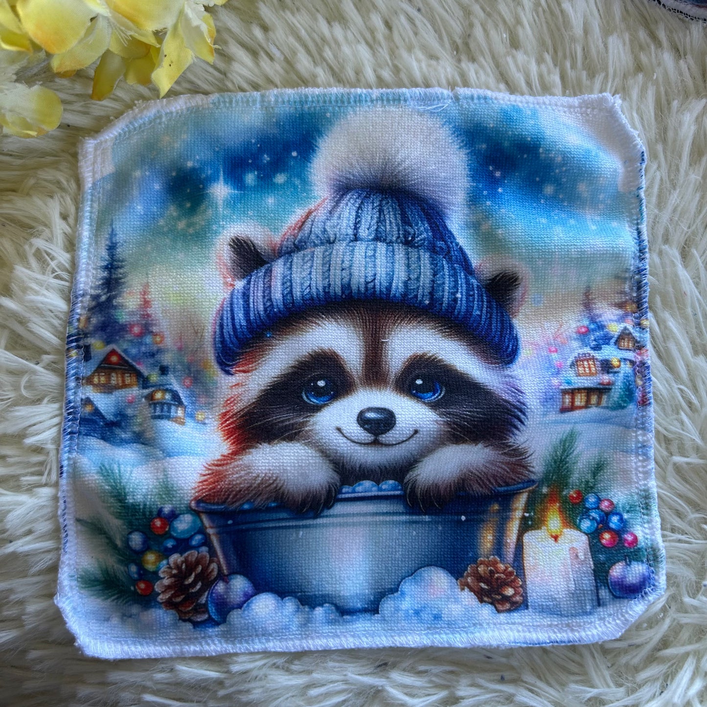 Débarbouillette animaux hivers