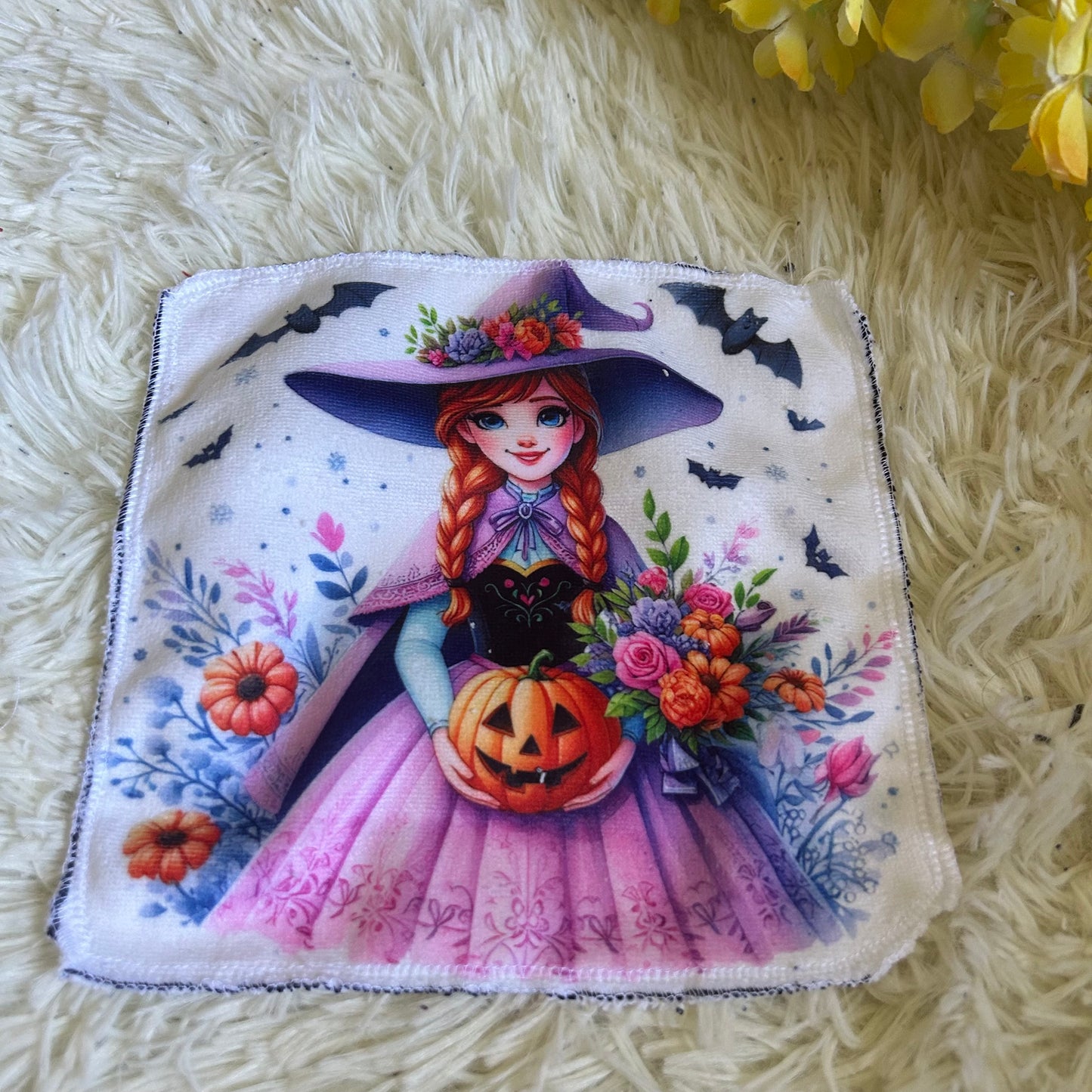 Débarbouillette princesse Halloween