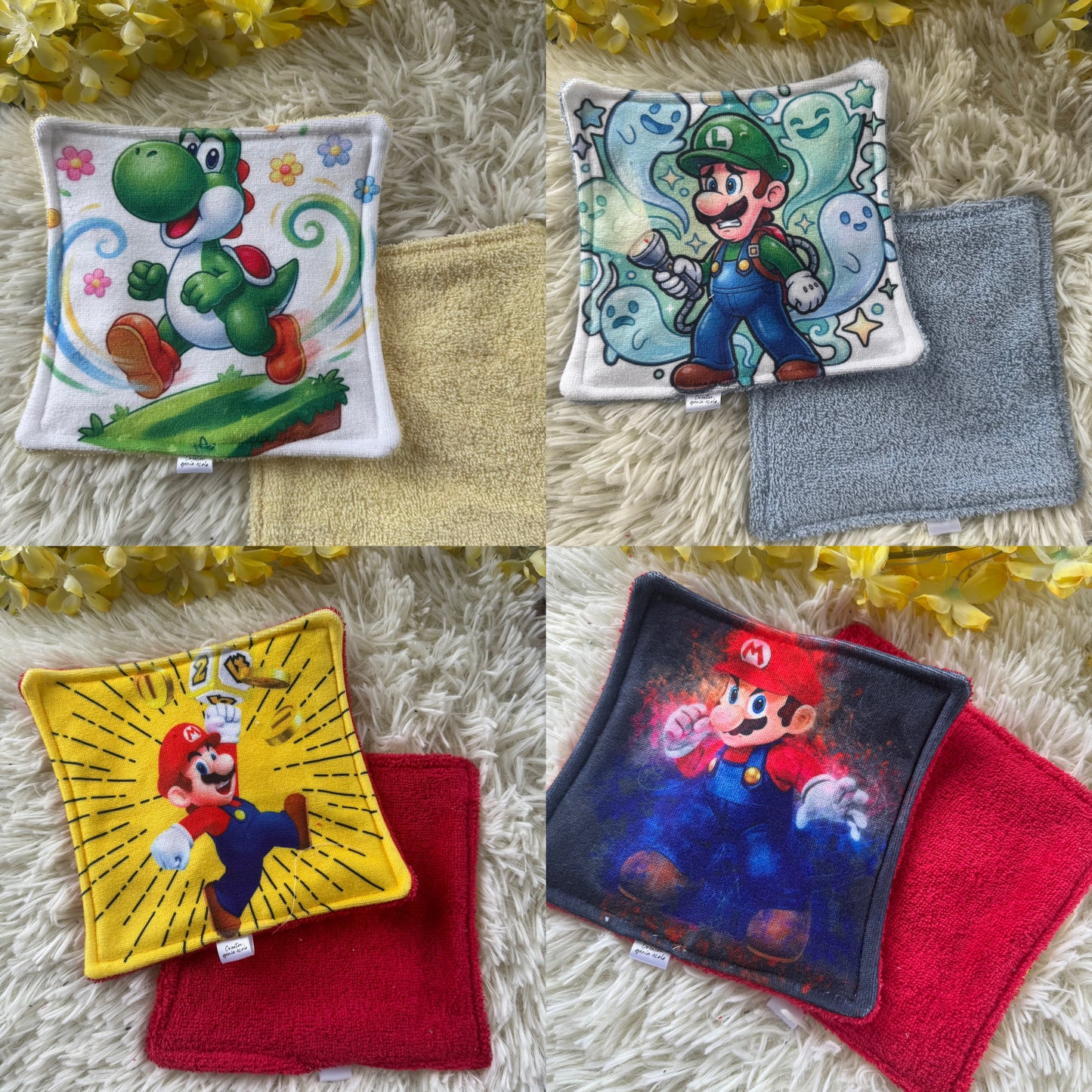 Débarbouillette premium mario jeux video