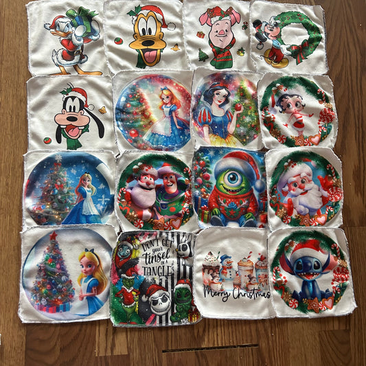 Débarbouillette personnage noel