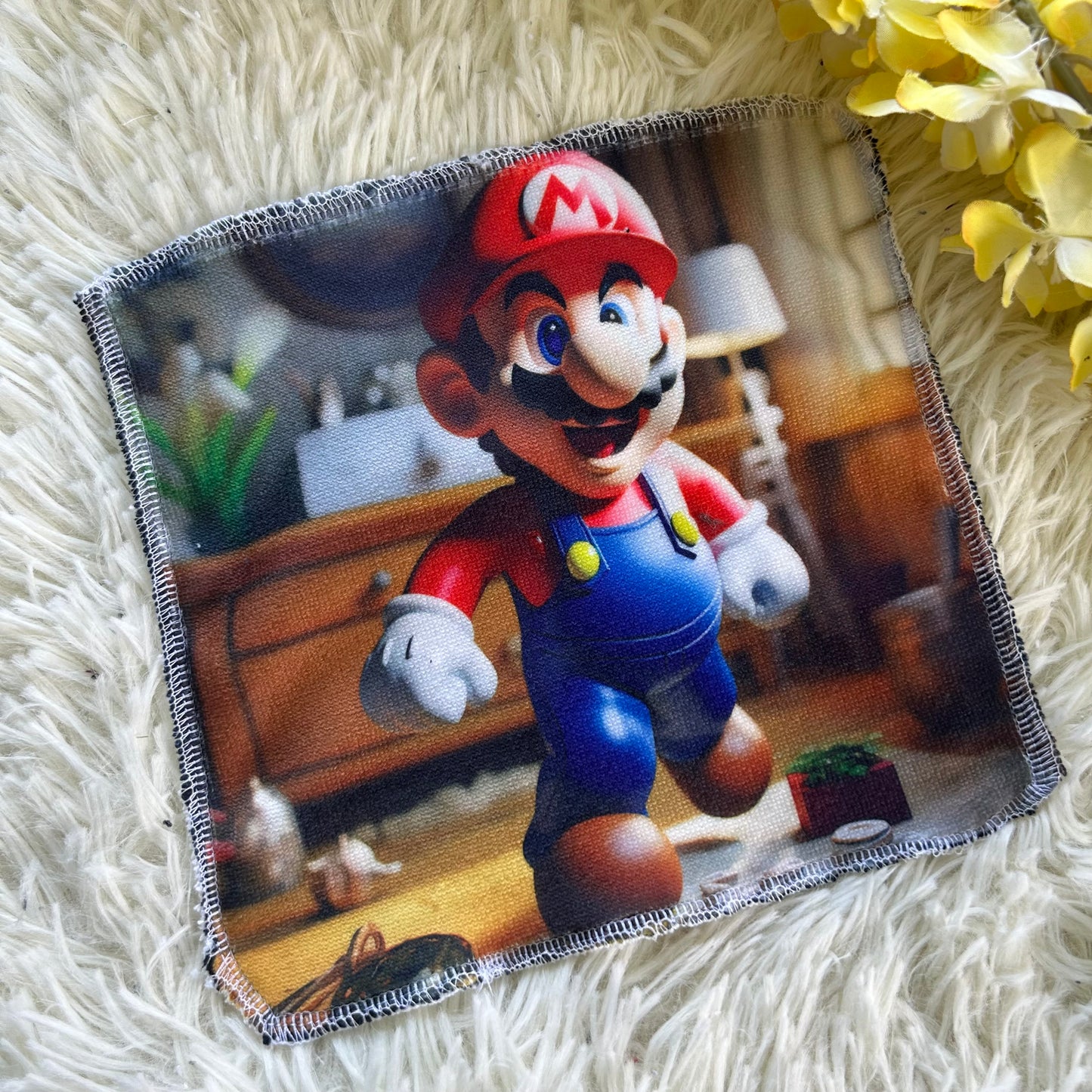 Débarbouillette personnage mario jeux video