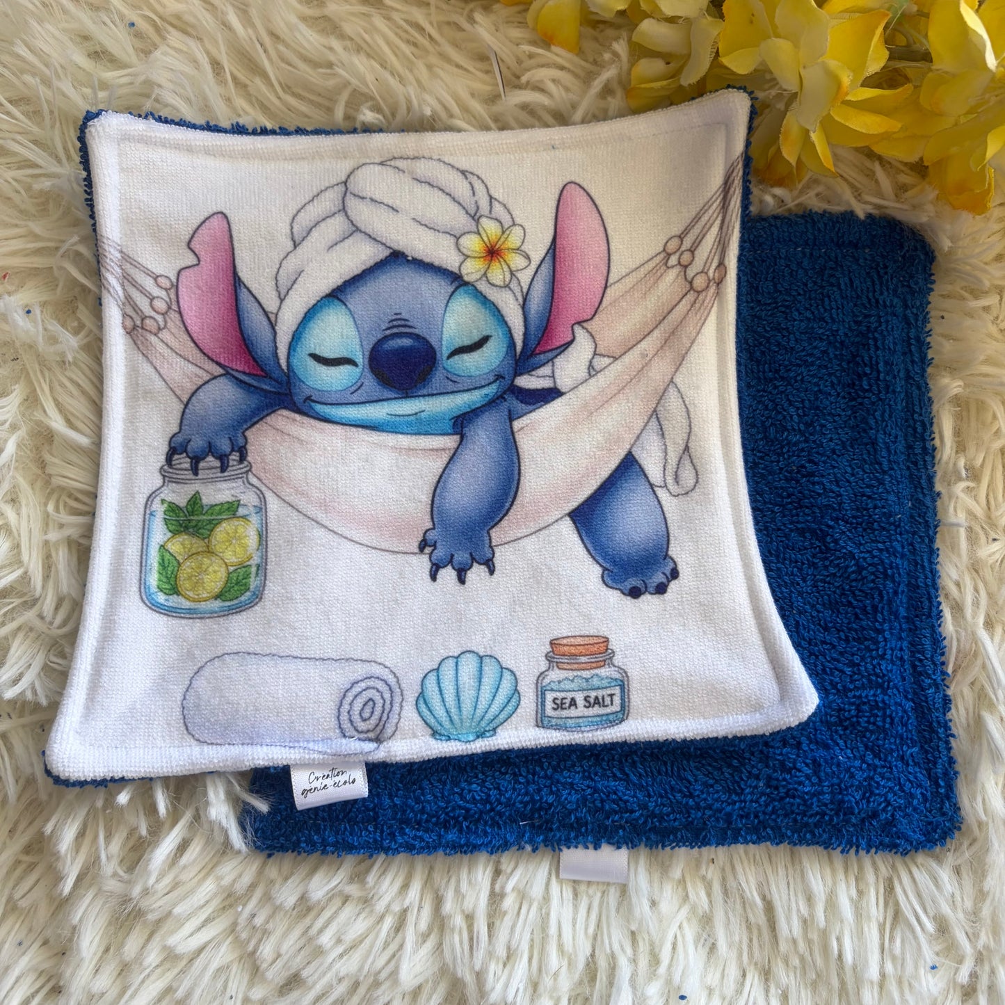 Débarbouillette premium extraterrestre bleu spa