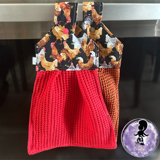 Serviette de four poule