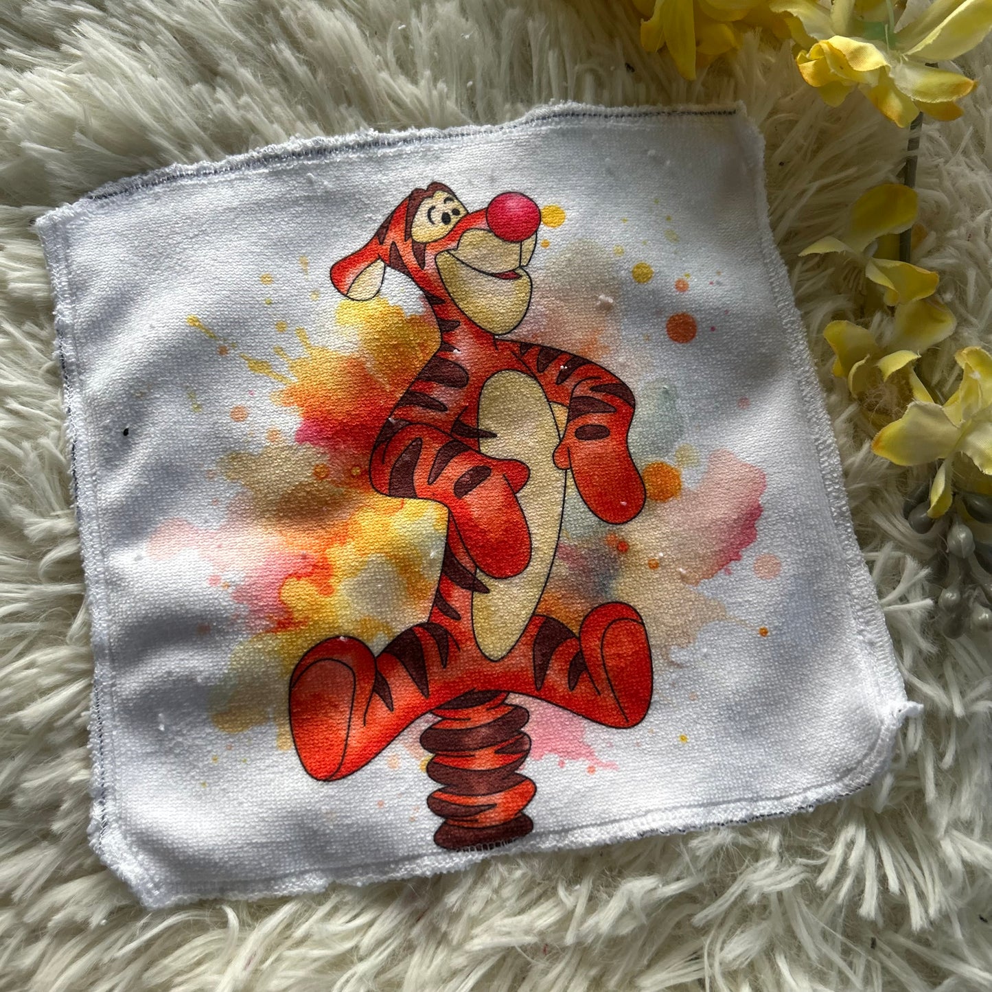 Débarbouillette personnage  ourson lion