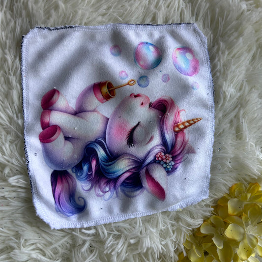 Débarbouillette licorne