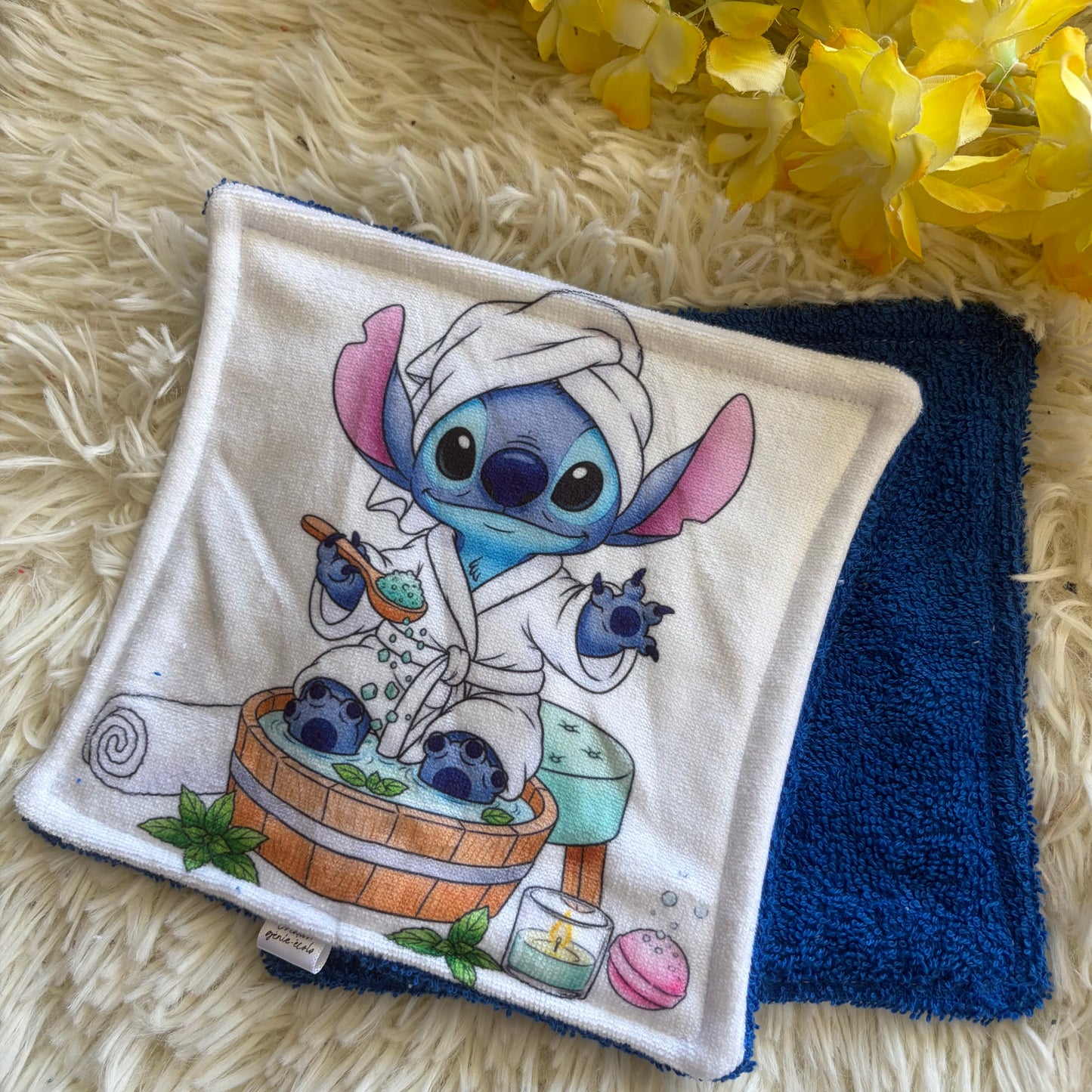 Débarbouillette premium extraterrestre bleu spa