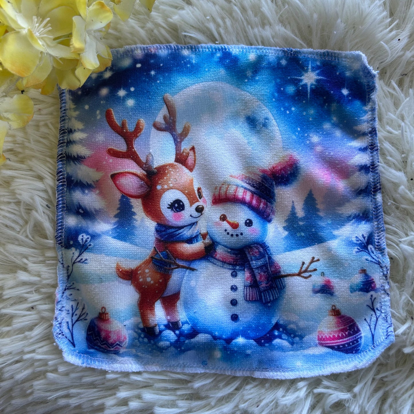 Débarbouillette animaux hivers