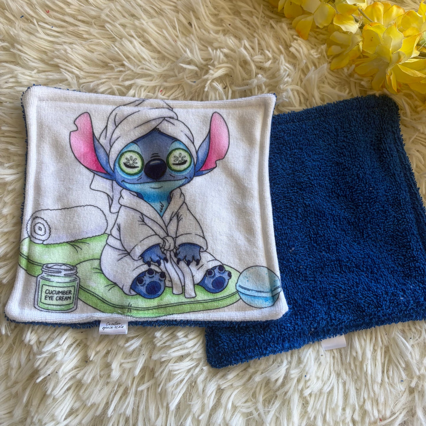 Débarbouillette premium extraterrestre bleu spa