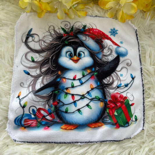 Debarbouillette pingouin Noël