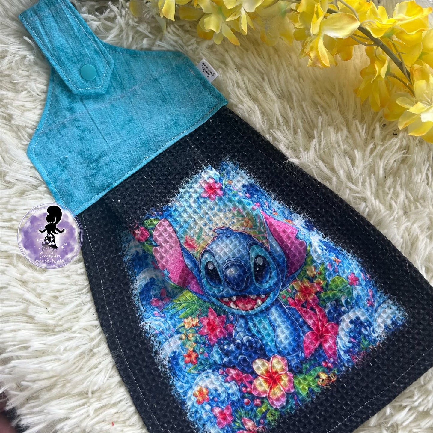 Serviette de four extraterrestre bleu