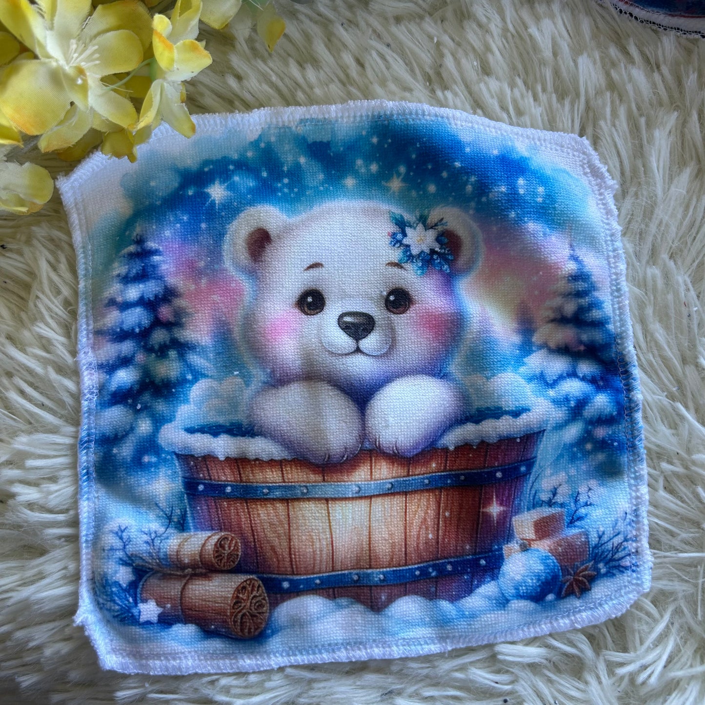 Débarbouillette animaux hivers