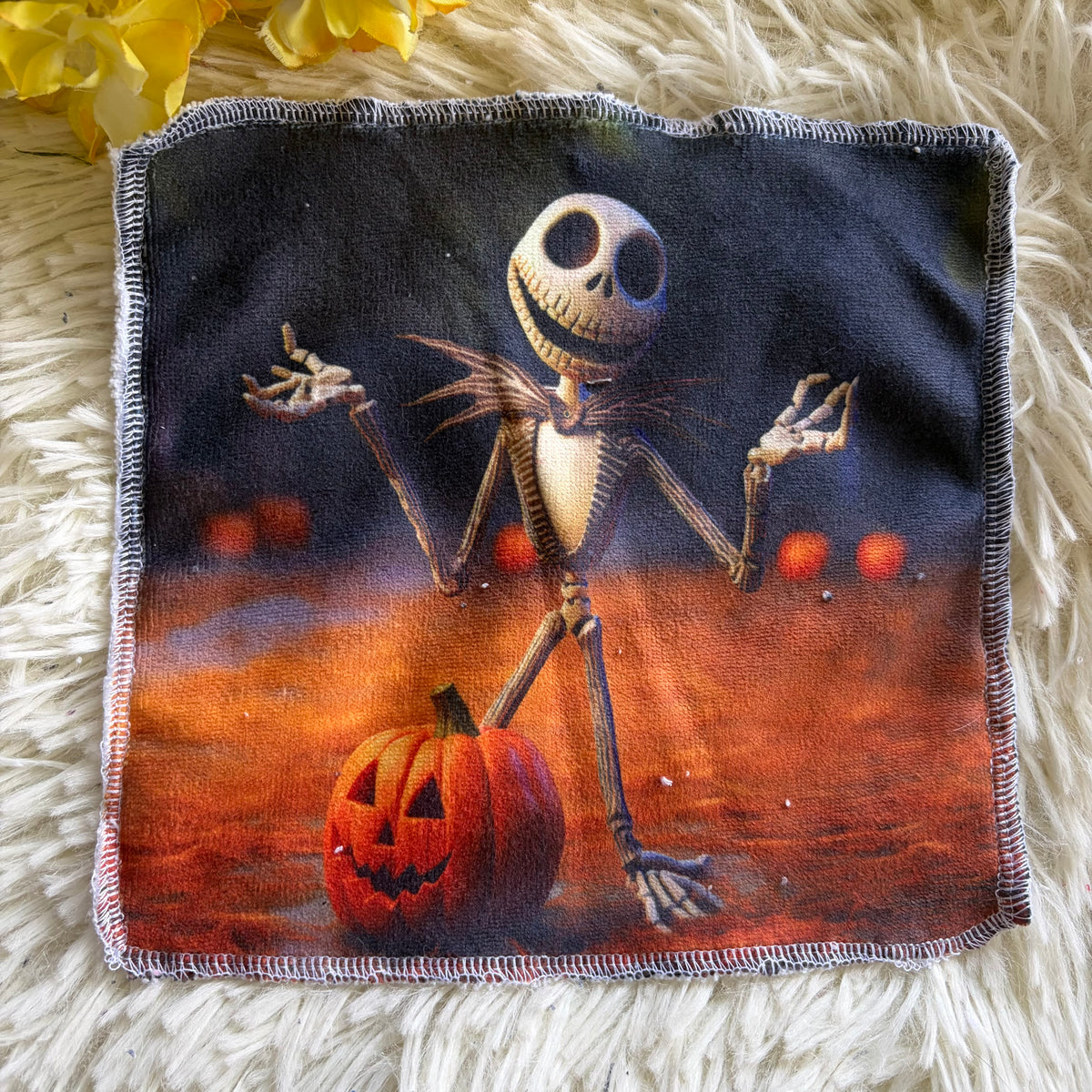 Débarbouillette personnage Halloween jack