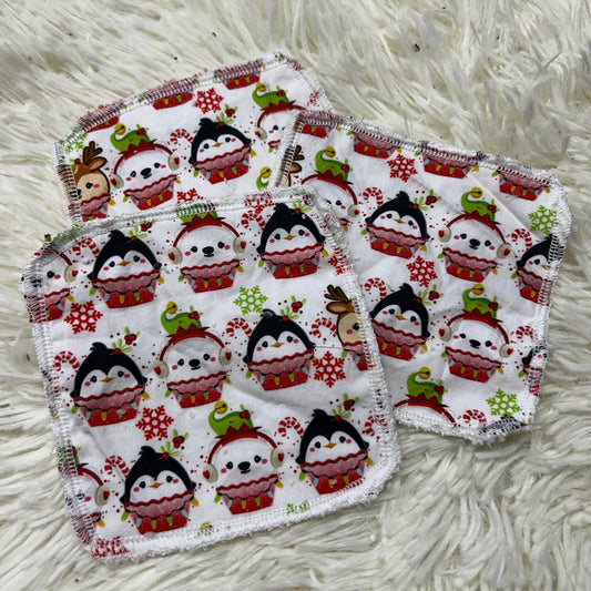 Tampon démaquillant cupcake noel