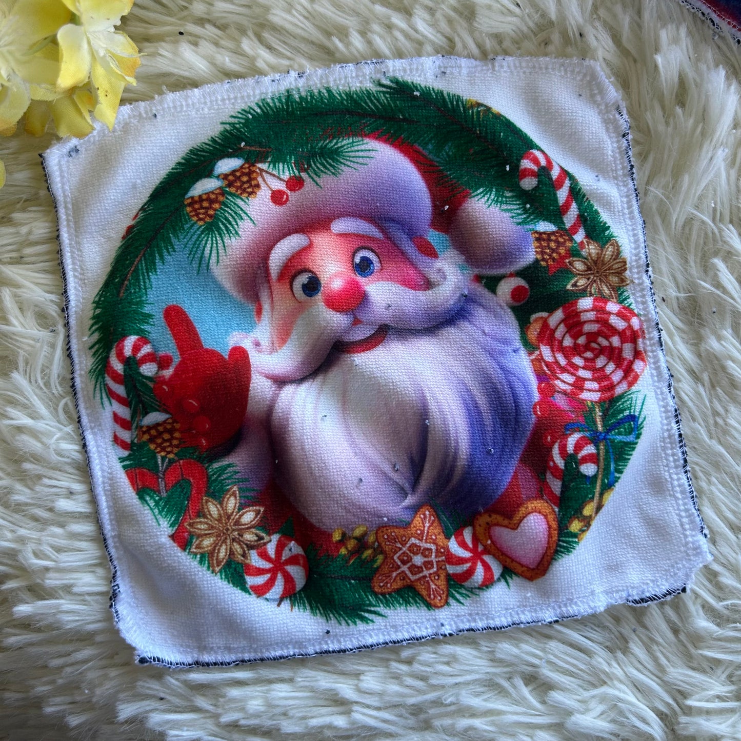 Débarbouillette personnage noel