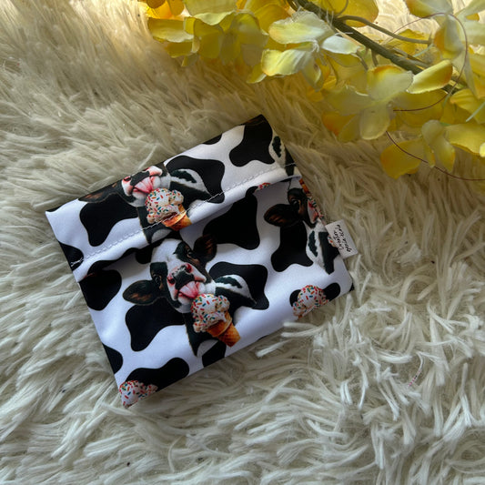 Pochette pour serviette vache
