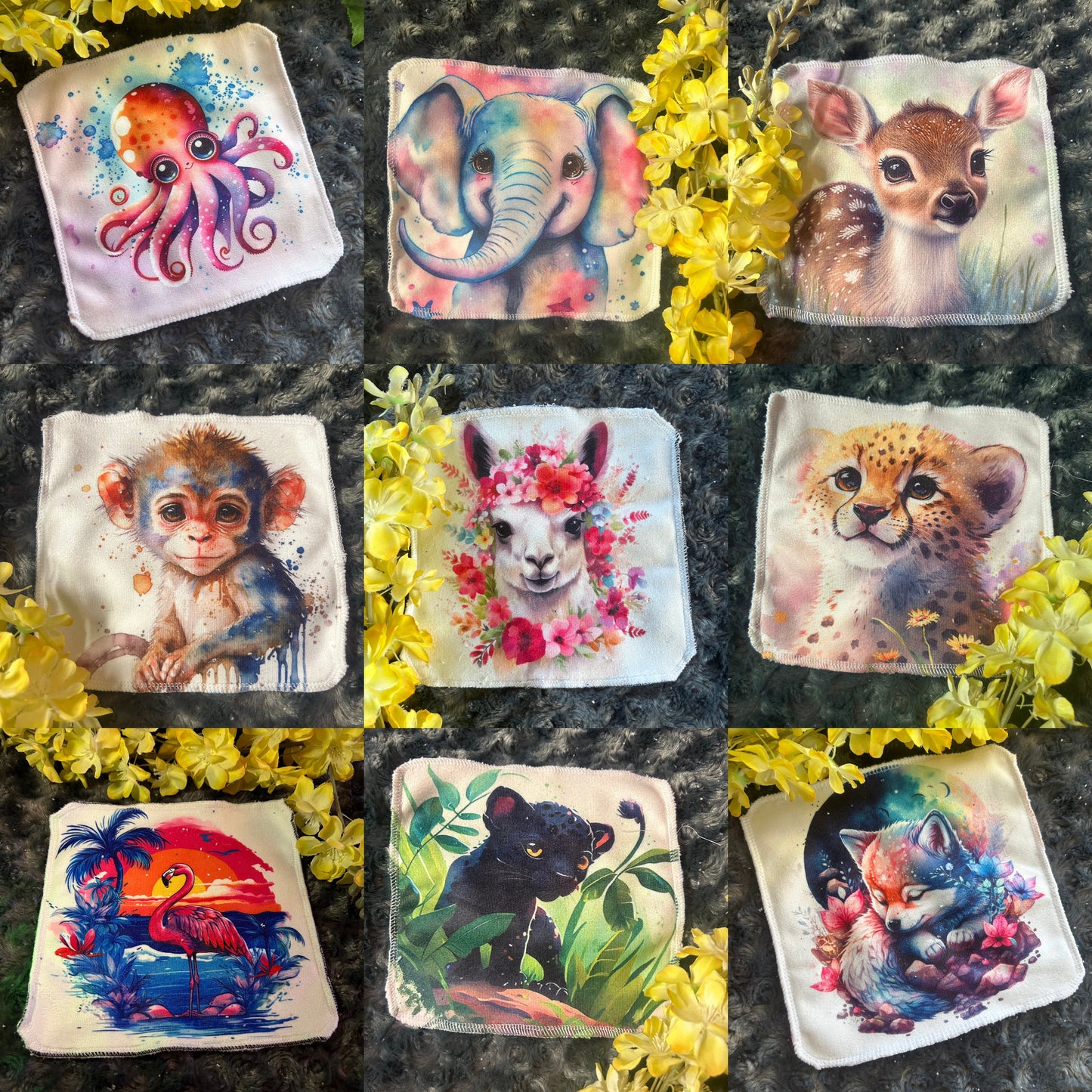Débarbouillette animaux