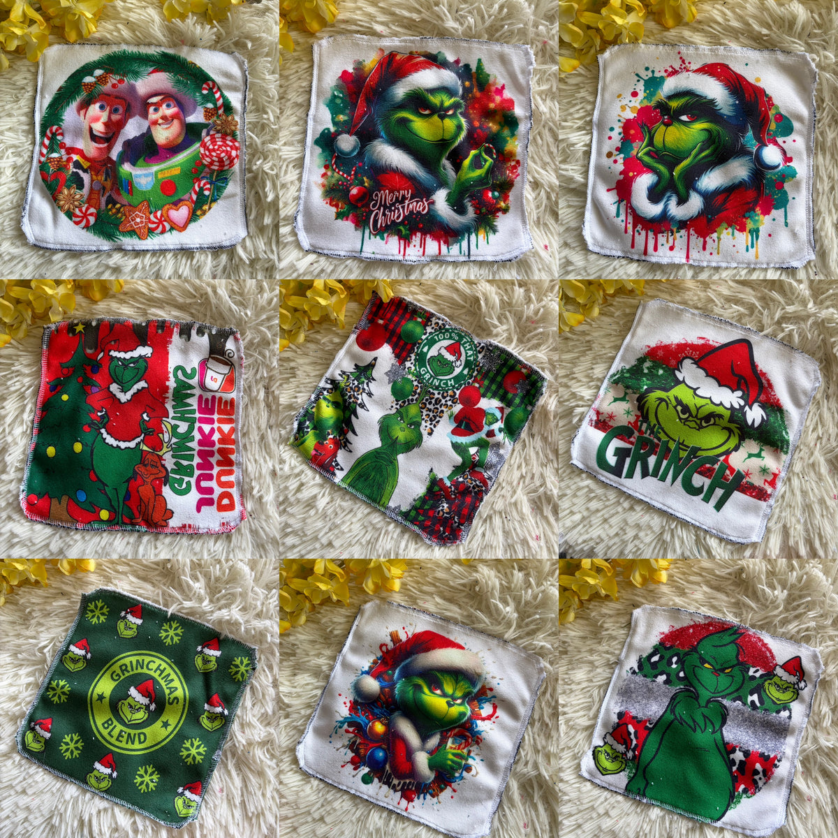 Débarbouillette  grincheux noel