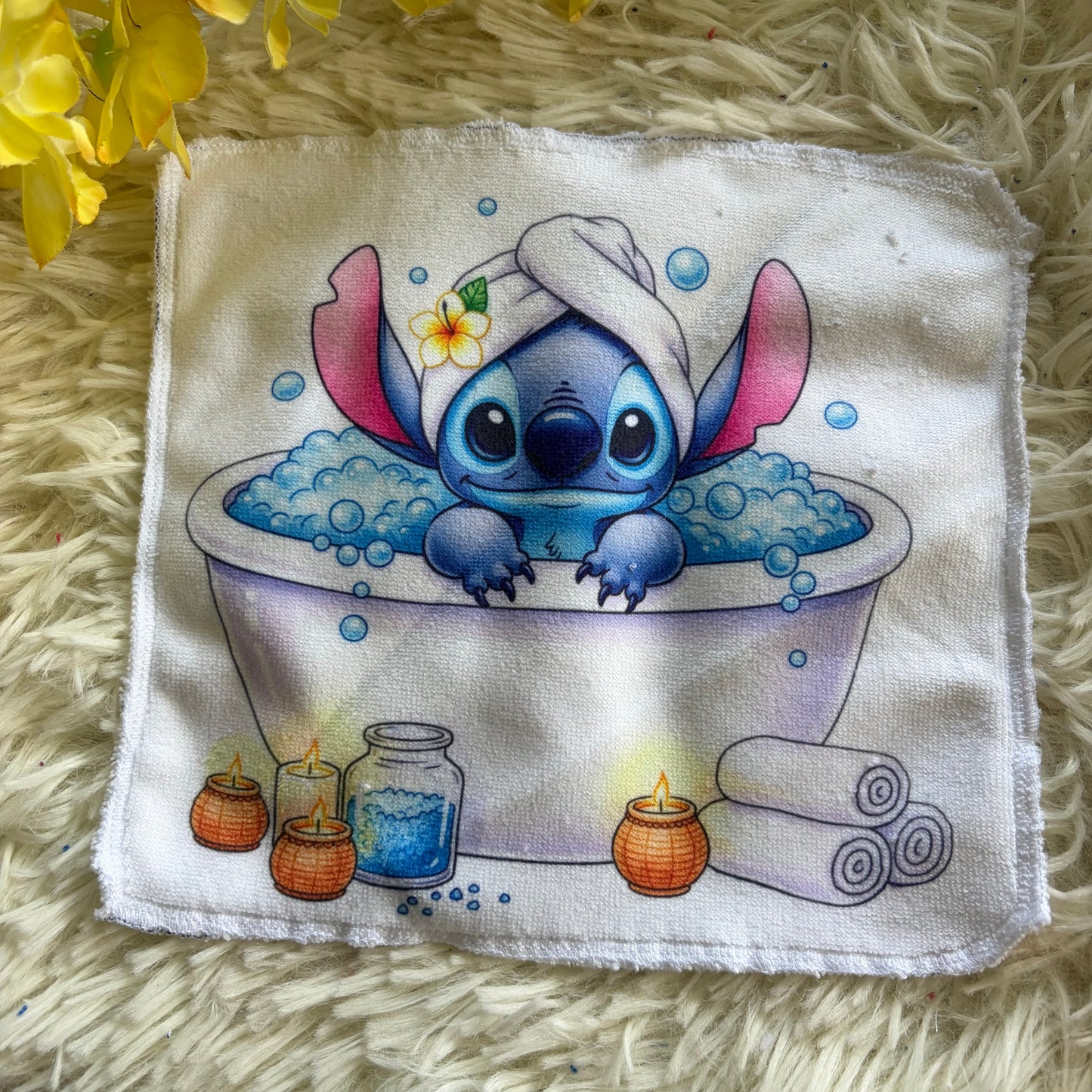 Débarbouillette extraterrestre bleu spa