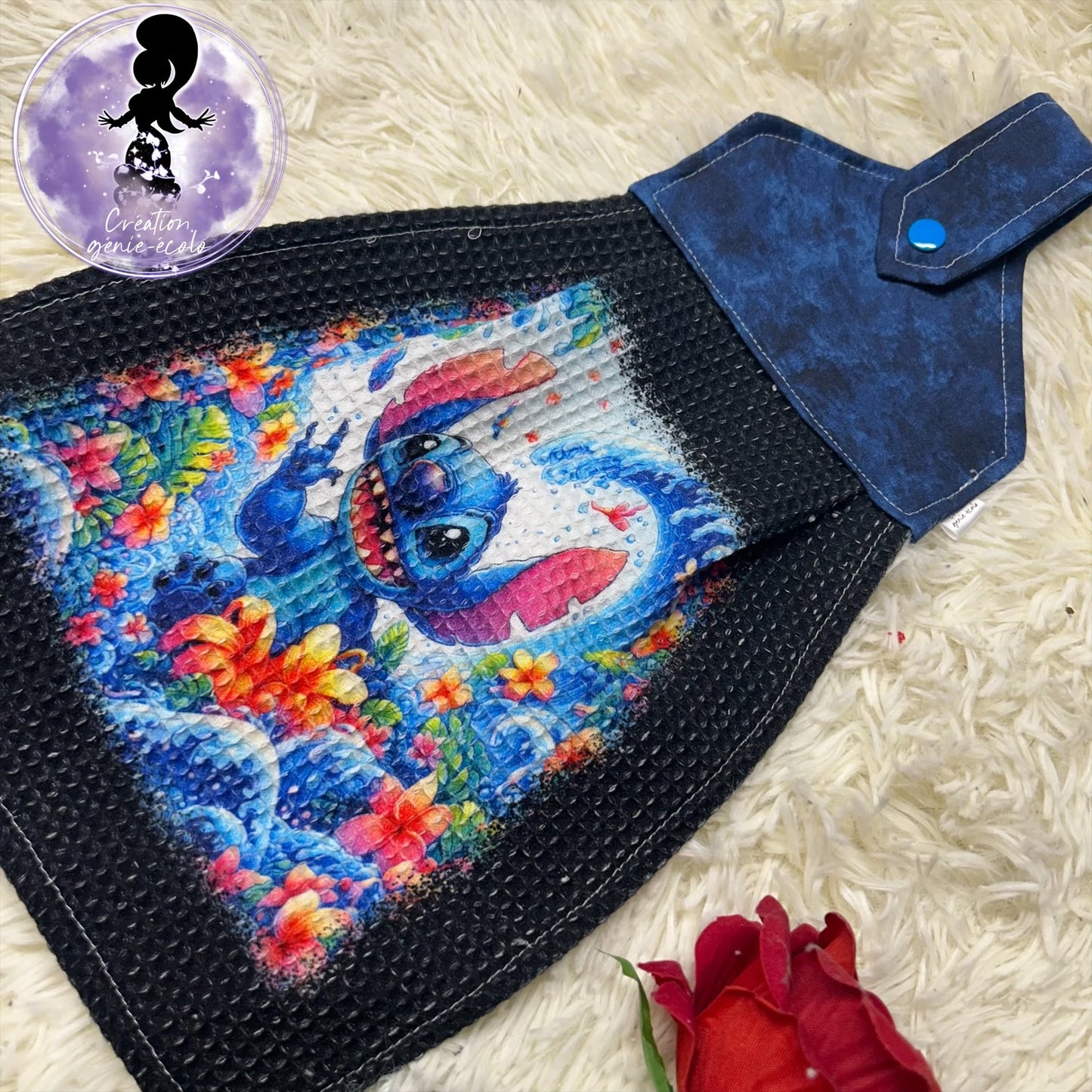 Serviette de four extraterrestre bleu