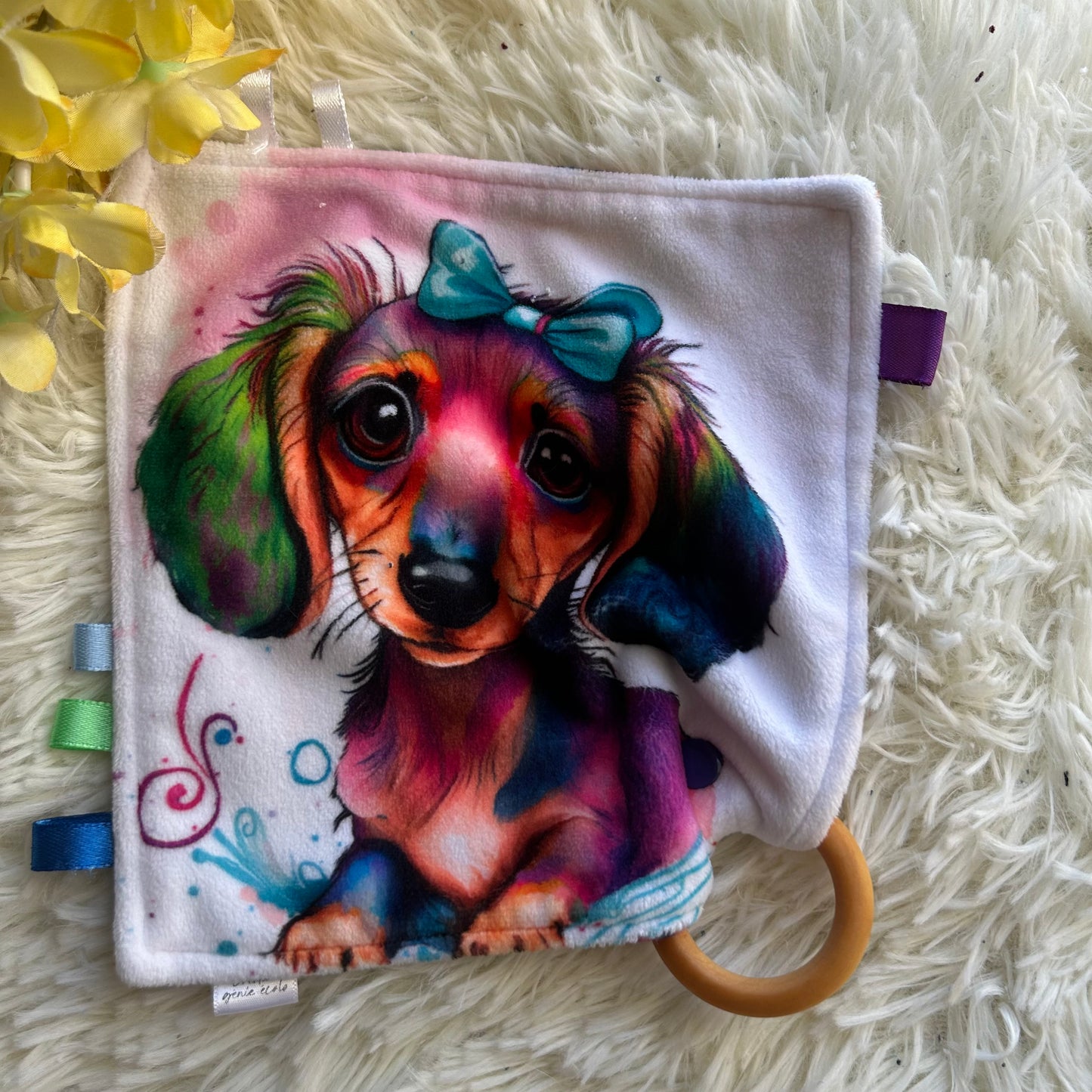 Doudou étiquette chien