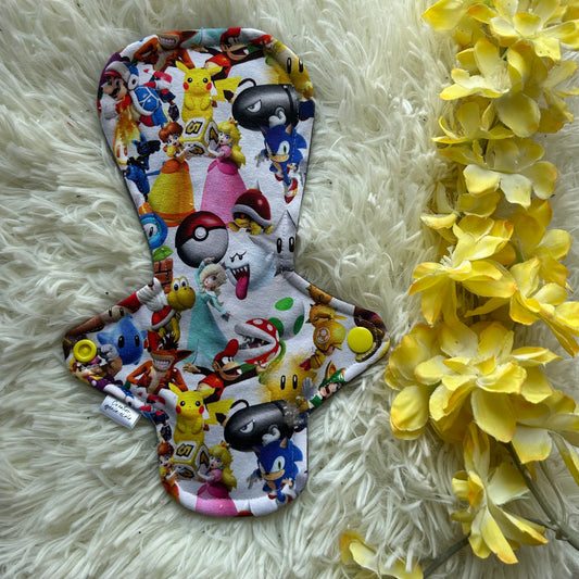 Serviette hygiénique 9“ personnage jeux video